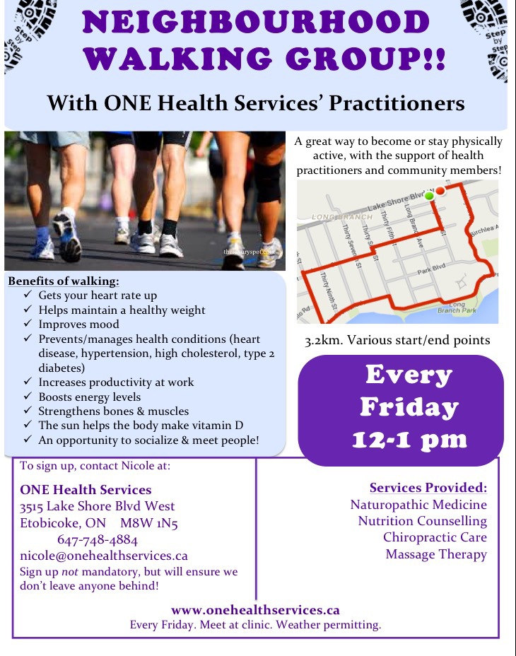 Neighbourhood Walking Group!  July  5, 2016 One Health Services Etobicoke